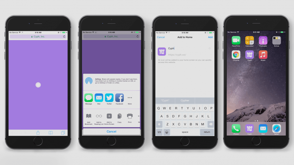 Cyph iOS Home Screen Instructions
