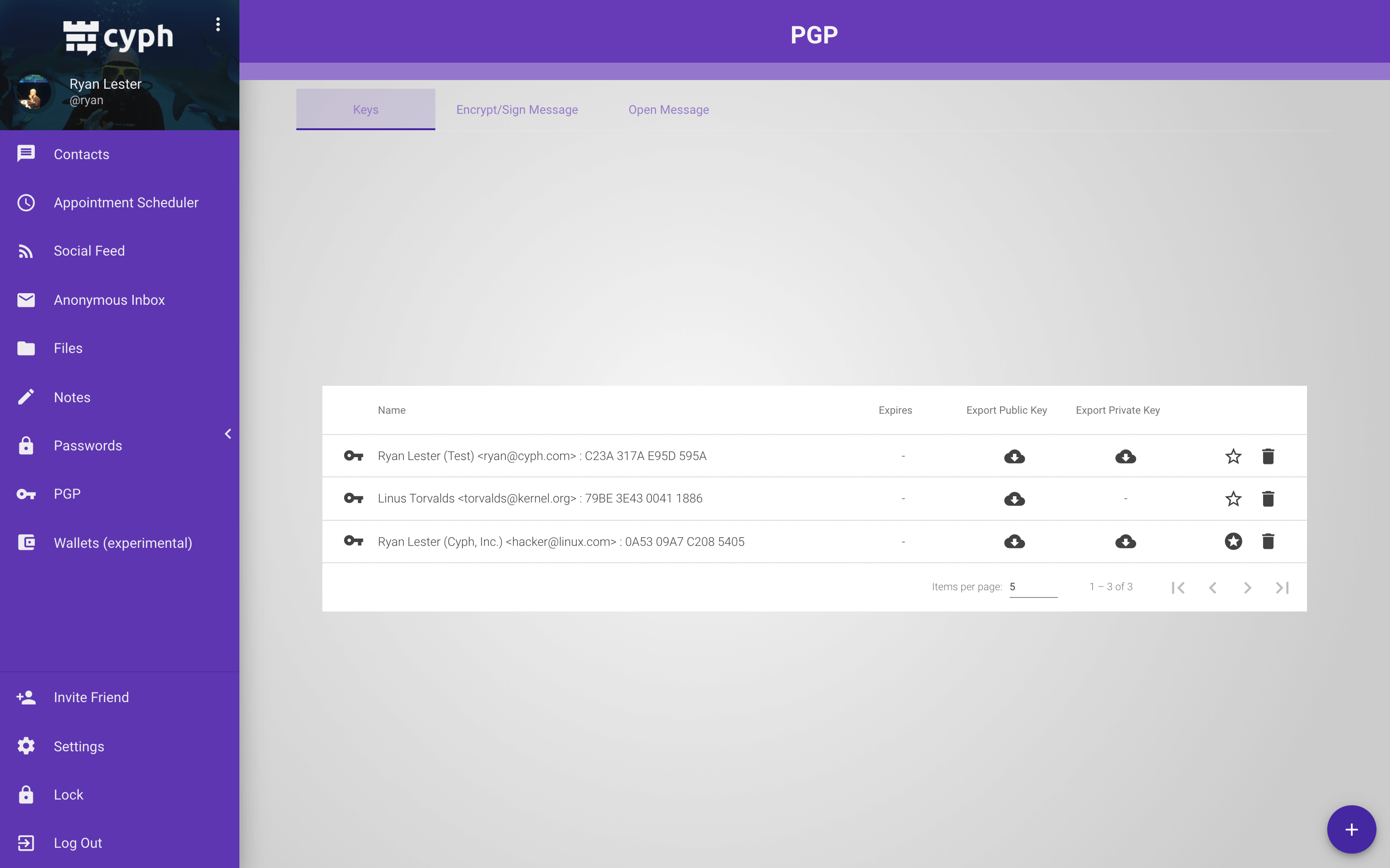 Cyph PGP feature preview